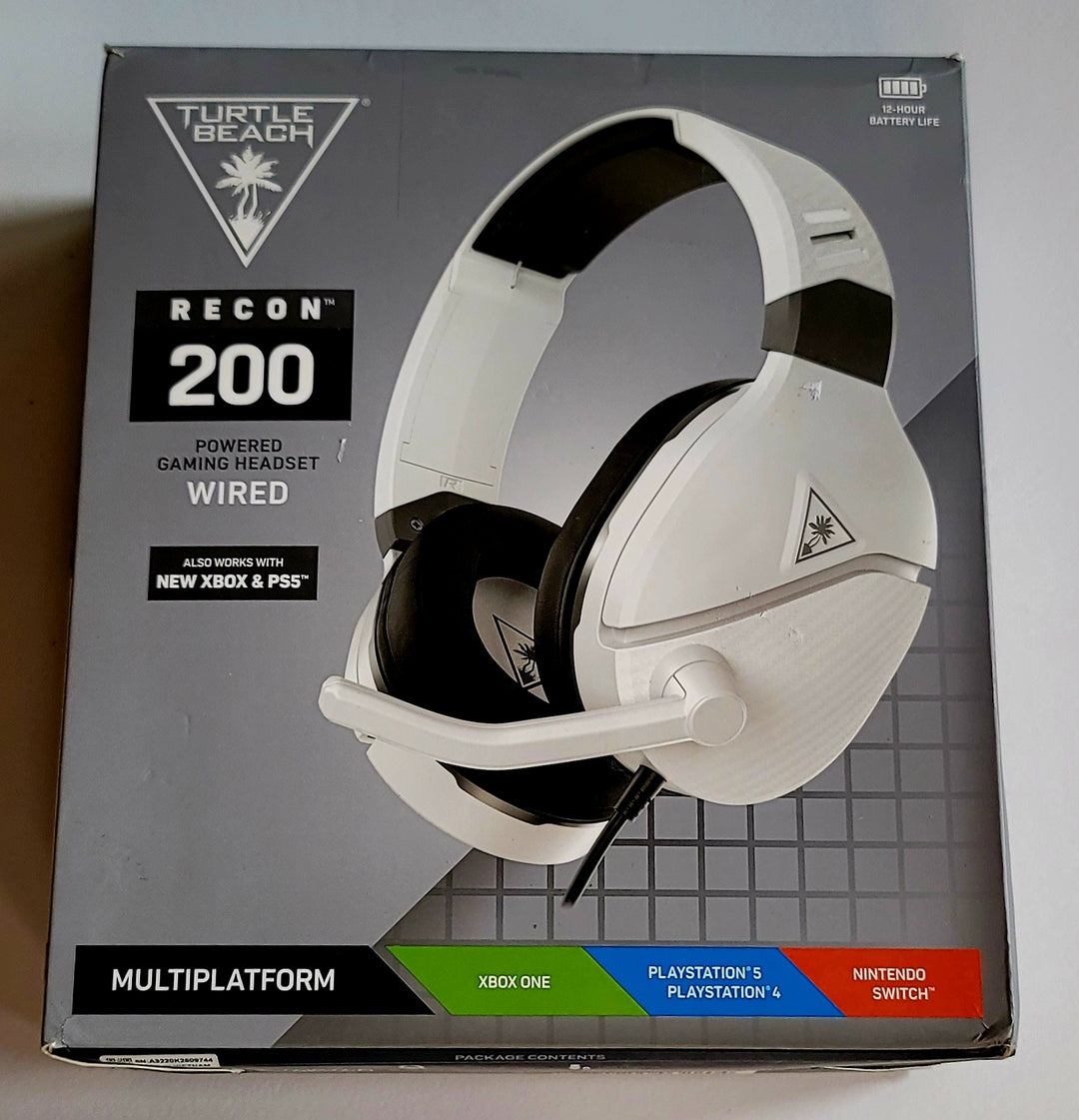 Turtle Beach Ear Force Recon 200 Wired White Gaming Headset Xbox PS4 PS5 Nintendo Switch