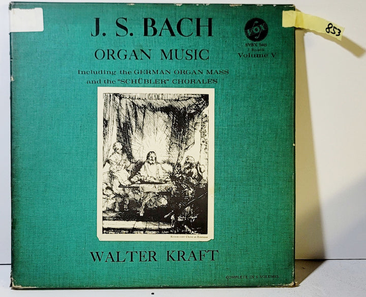 J. S. Bach - Walter Kraft ‎– Organ Music, Vol. V (German Organ Mass & The "Schübler" Chorales) LP VINYL