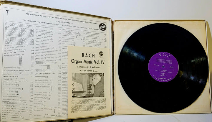 J. S. Bach, Walter Kraft – Organ Music Volume IV 6 - LP - VOX SVBX-5444