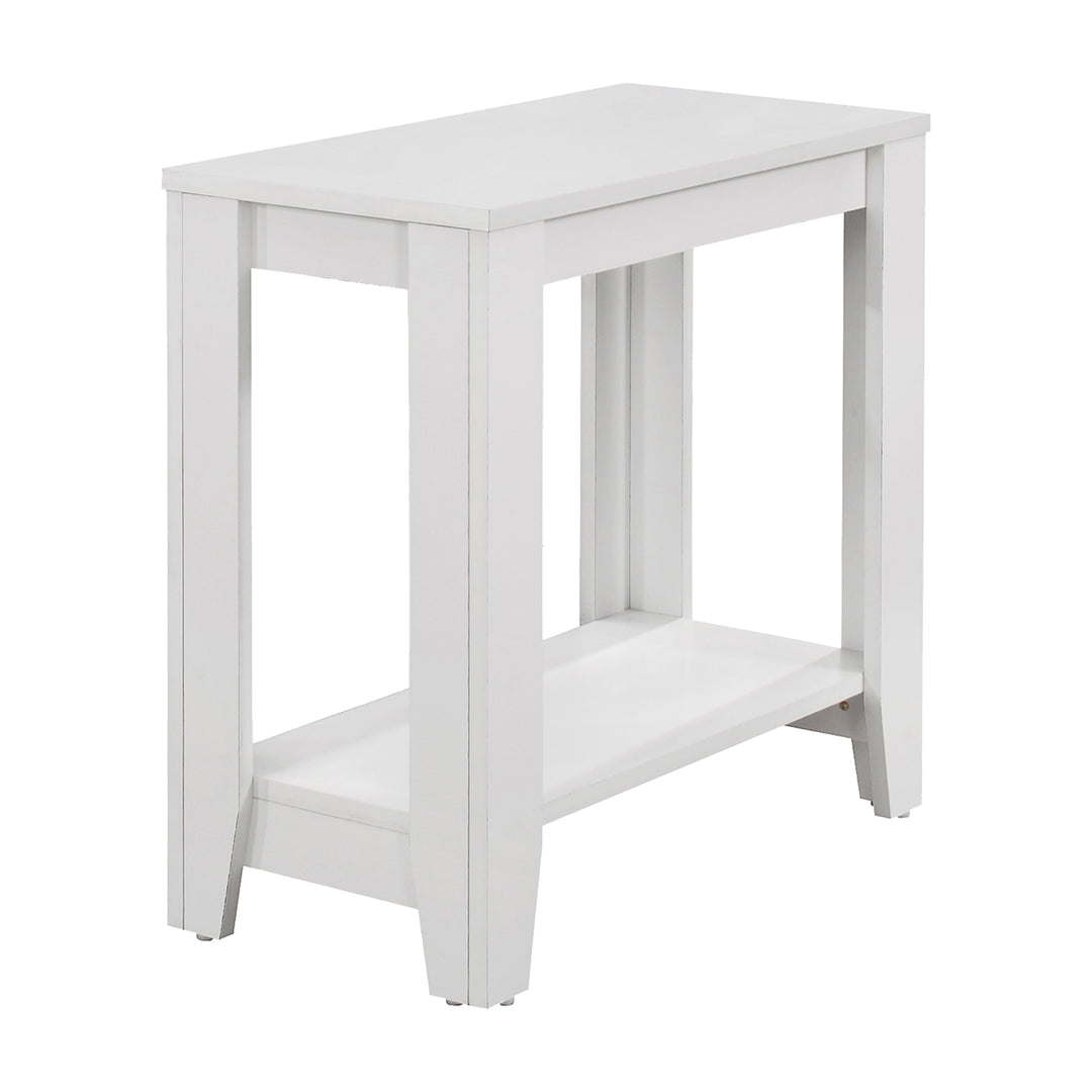 11.75" x 23.75" x 22" White Particle Board Laminate  Accent Table