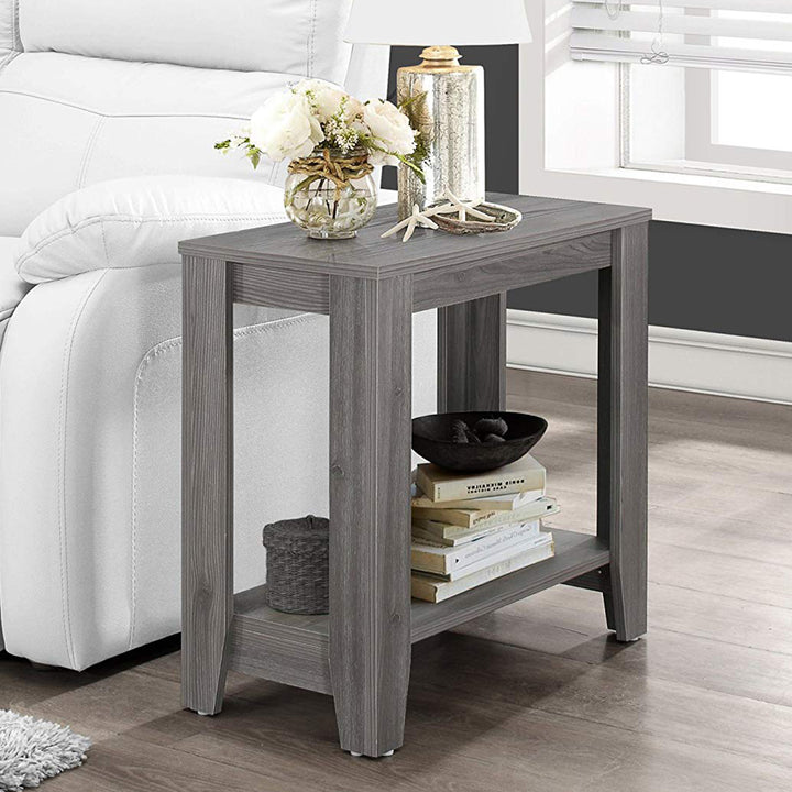 11.75" x 23.75" x 22" Grey Particle Board Laminate  Accent Table