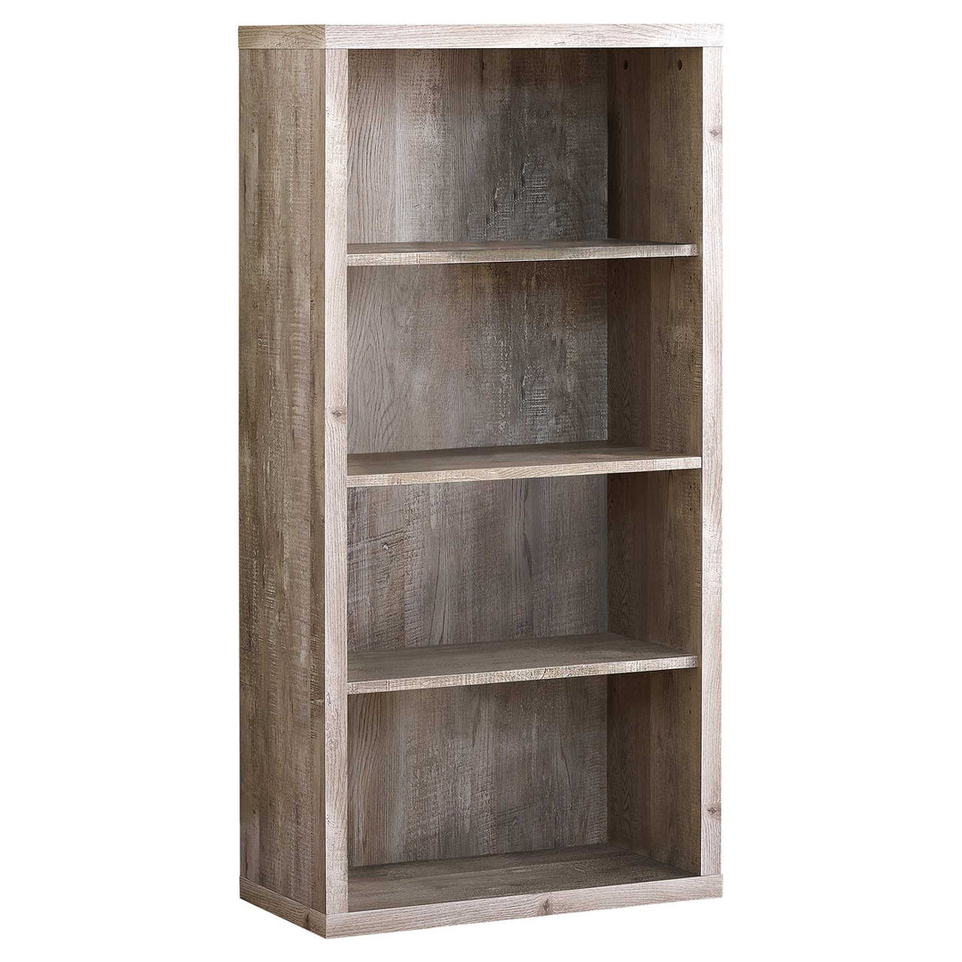 11.75" x 23.75" x 47.5" Taupe Particle Board Adjustable Shelves  Bookshelf