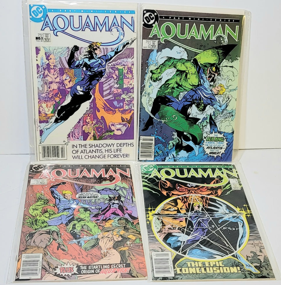 Aquaman #1 2 3 4 Mini Series DC Comics 1986 Complete