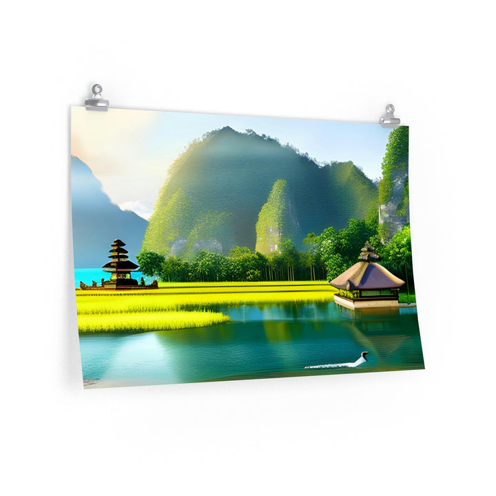 Bali Indonesia: Beautiful Art Scenic Landscape Premium Matte horizontal posters