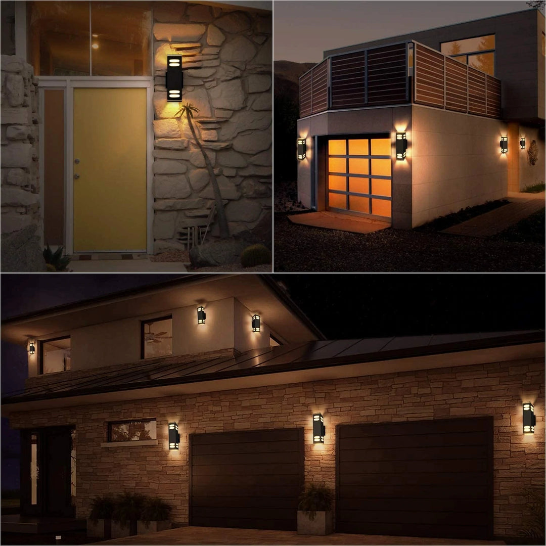 Outdoor Wall Light Solar Attached Fixtures Weather Resistant
