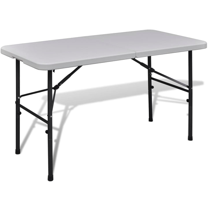 vidaXL Foldable Garden Table 48" HDPE White
