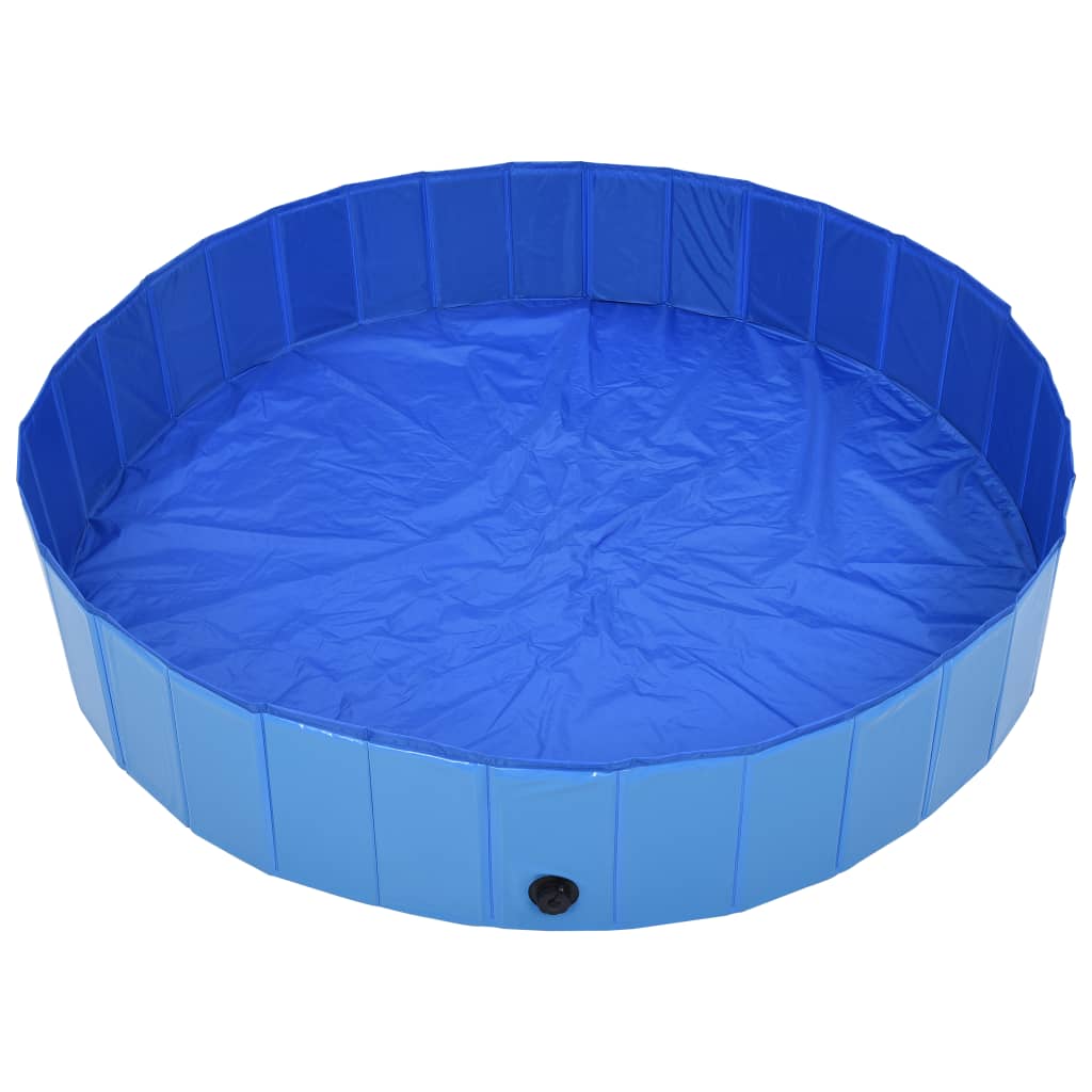 vidaXL Foldable Dog Swimming Pool PVC Animal Pet Supply Red/Blue Multi Sizes