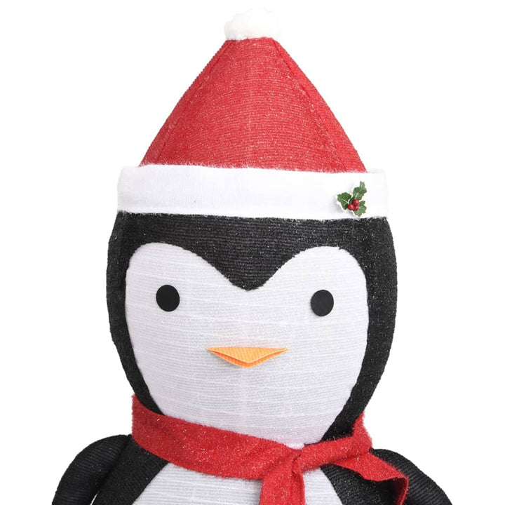 Decorative Christmas Snow Penguin Figure LED Luxury Fabric 70.9"