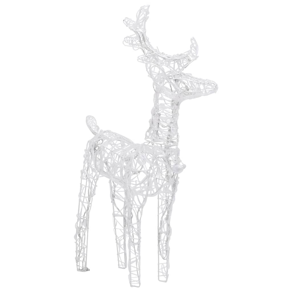 vidaXL 2/4x Reindeers & Sleigh Christmas Decoration 160 LEDs 51.2" Acrylic
