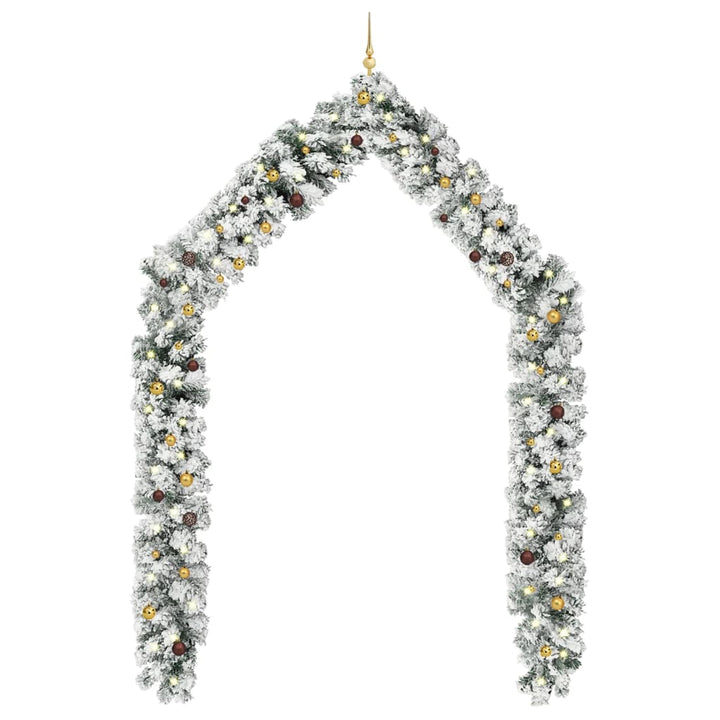 vidaXL Christmas Garland with LEDs & Ball PVC Artificial Multi Colors/Sizes