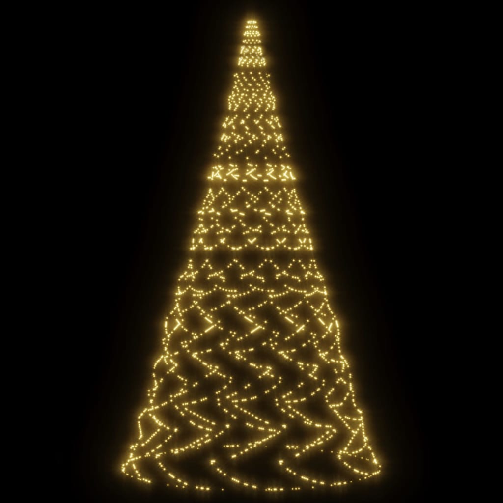 Christmas Tree on Flagpole Warm White 3000 LEDs 315"