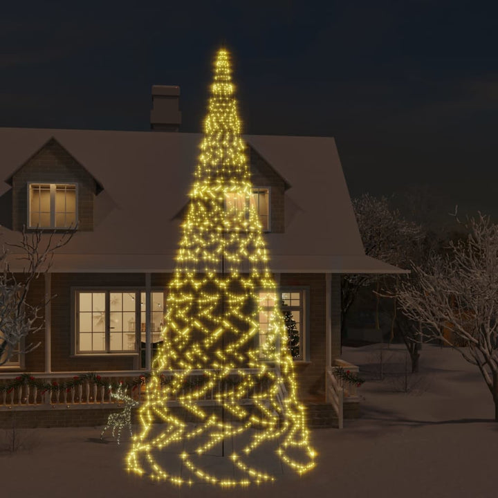 Christmas Tree on Flagpole Warm White 3000 LEDs 315"