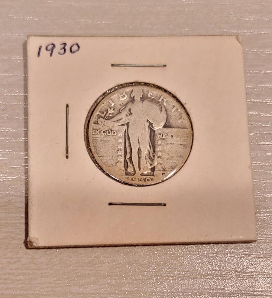 1930 Walking Liberty Quarter Silver Coin Good Rare - Deal Changer