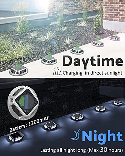 12 y 4 LED Solar Deck Driveway Dock Home Outdoor Patio Luces