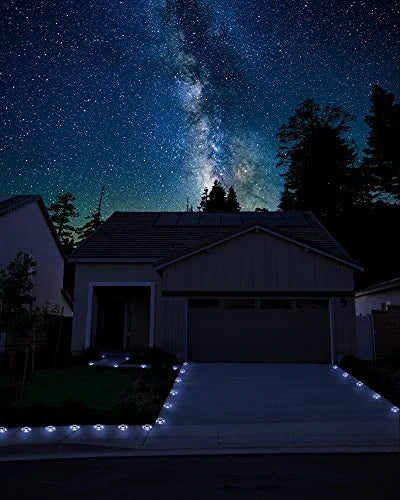 12 & 4 LED Solar Deck Driveway Dock Home Outdoor Yard Lights
