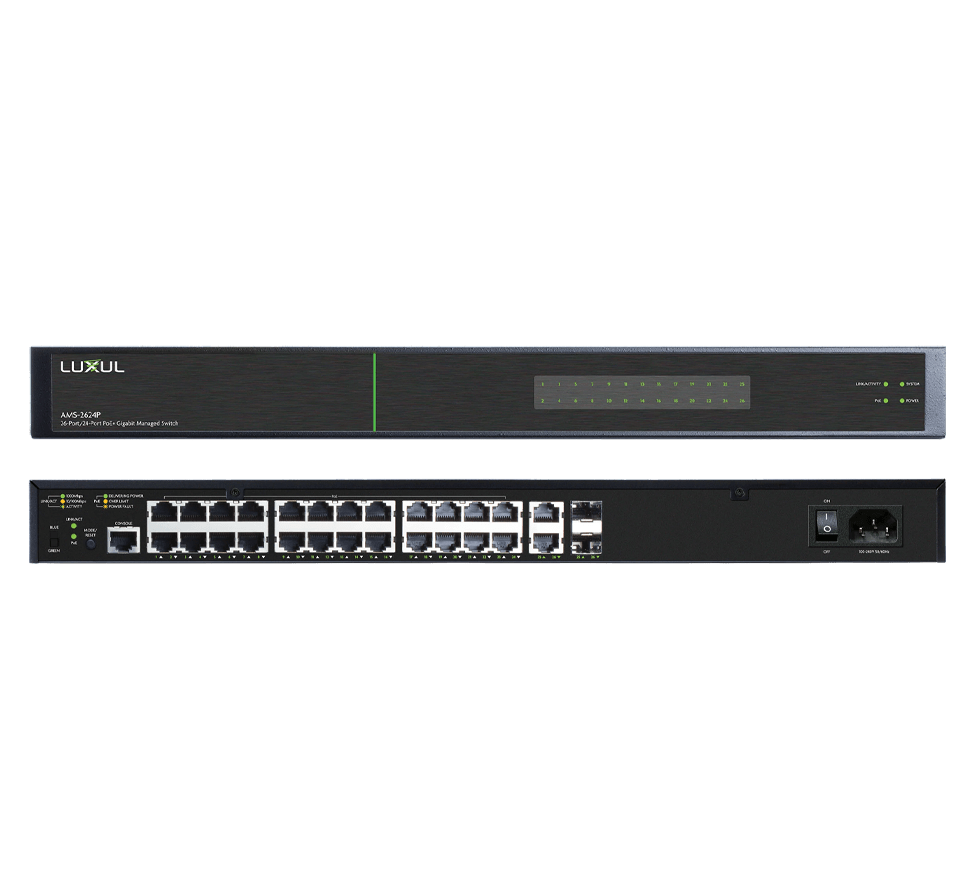 LUXUL AV-Series 26-Port Gigabit L2/L3 Managed Switch