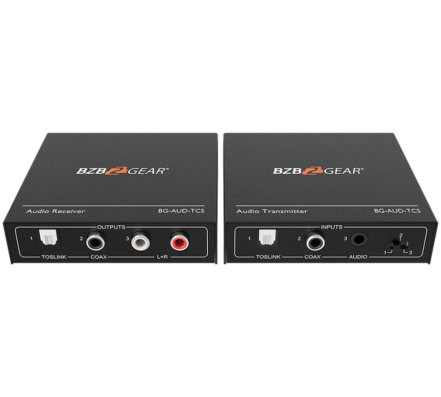Long Range Digital/Analog Audio Extender Kit over Cat5e/6/7 up to 950ft (Stereo/TOSLINK/COAX)