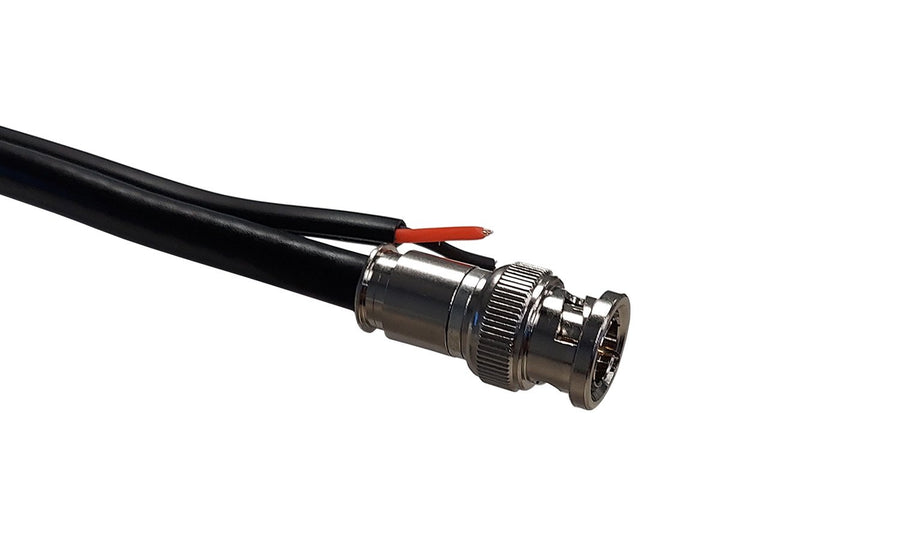 1080P FHD 25ft 75-ohm Premade Shielded SDI with DC Siamese Cable