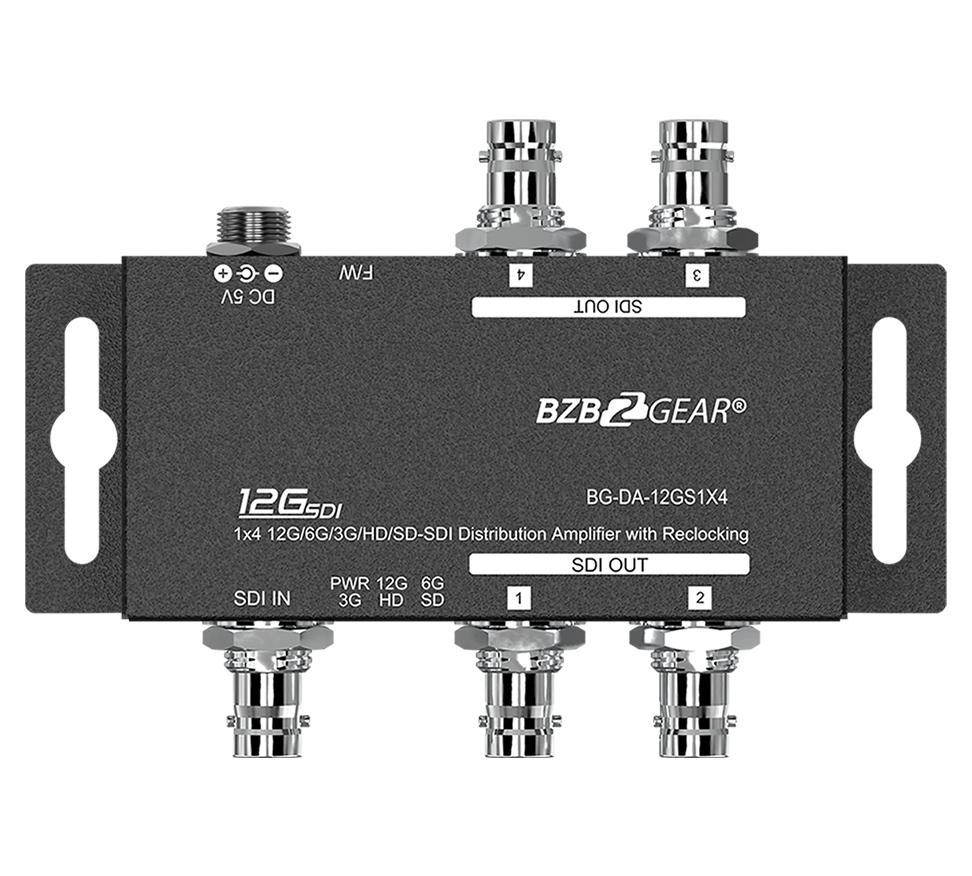 4K UHD 12G-SDI 1x4 Splitter/Distribution Amplifier