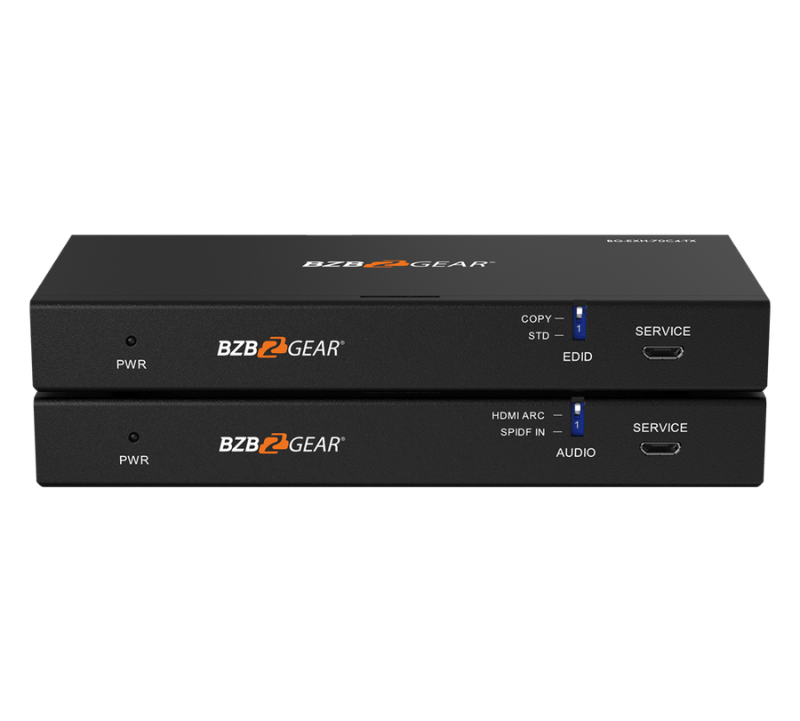 4K UHD HDMI HDBaseT Extender with IR/ARC/PoC/RS-232 and Audio Embedding/De-embedding up to 230ft