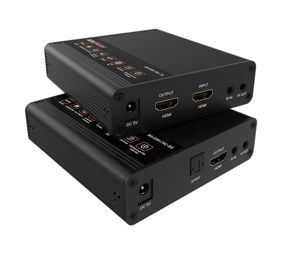 4K UHD HDMI Extender with Bi-directional IR and Zero Latency up to 230ft