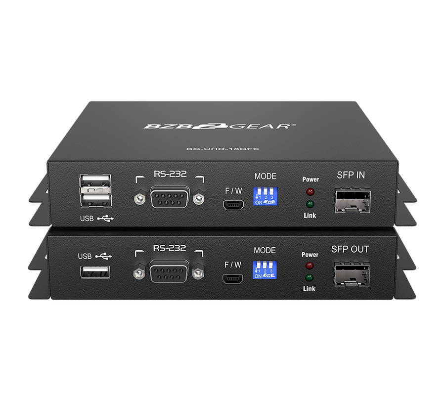 4K HDMI USB KVM Extender Kit Over fiber w/HDR, 2-Way IR & RS-232 & TAA Compliant (No SFP)