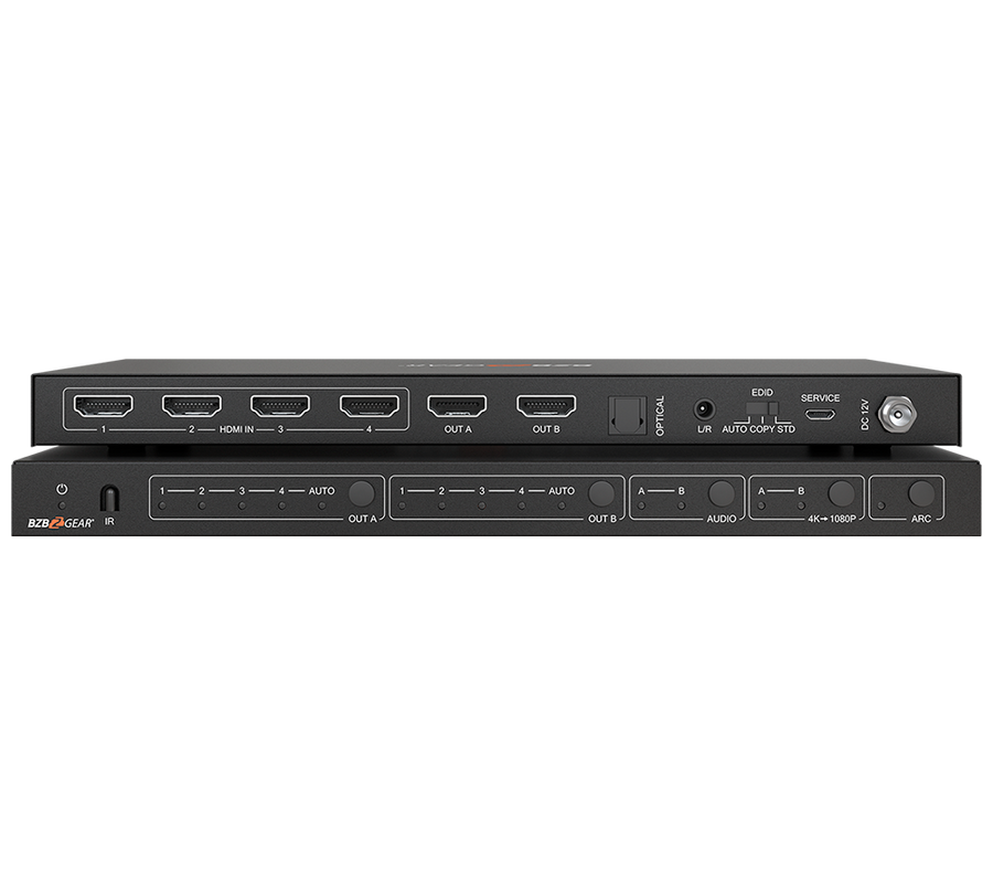 4X2 4K UHD HDMI Matrix Switcher with Audio/Downscaling Support