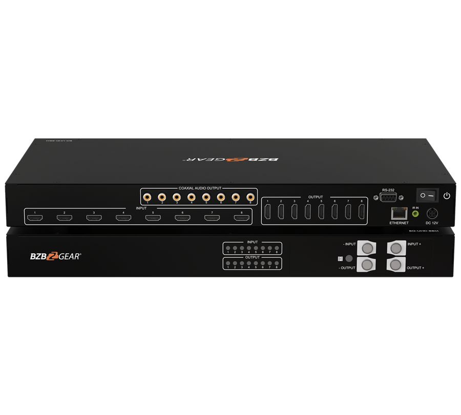 8X8 4K UHD HDMI 18Gbps Matrix with Audio Extraction/ARC/Downscaling Support