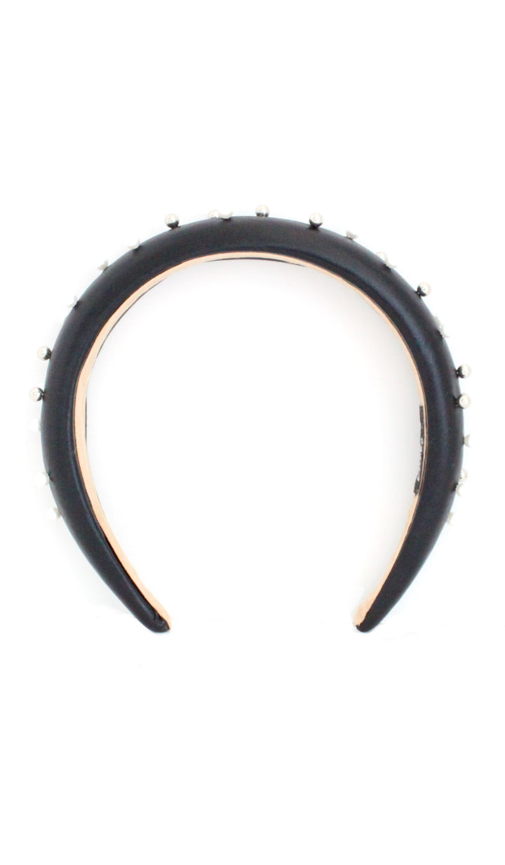 Classic Embellished Headband | Black-1