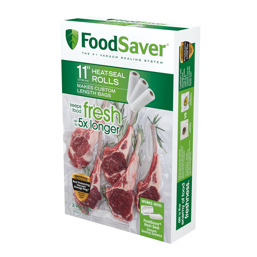 FoodSaver 11" x 16 ft Heat Seal Roll Multi-ply Vacuum Food Storage Bags(3 Pack) - Deal Changer
