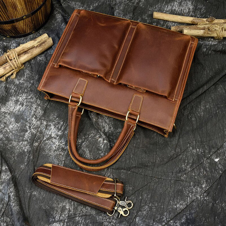 The Dagmar Leather Briefcase | Vintage Leather Messenger Bag