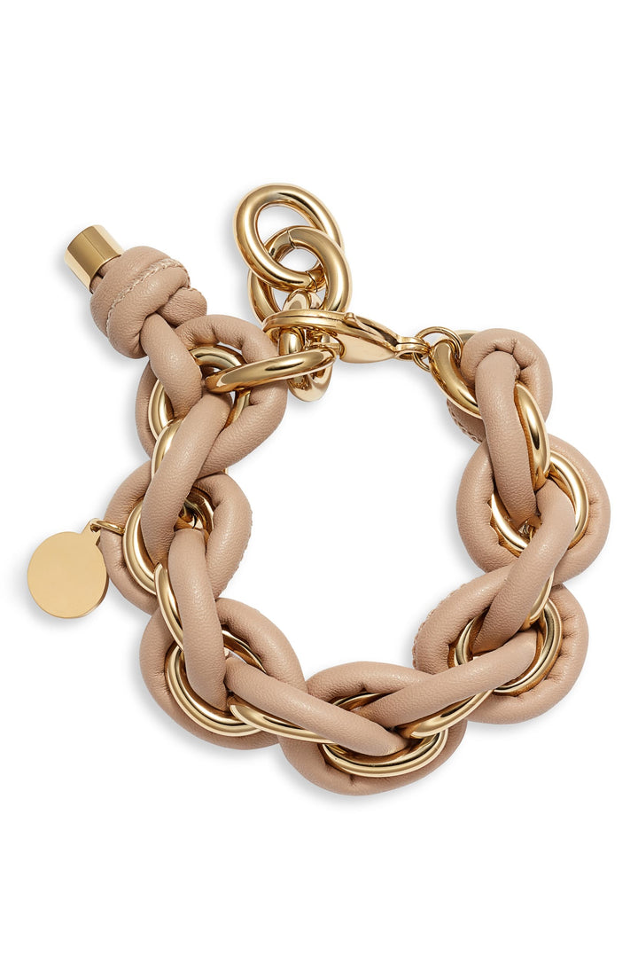 Leather Wrapped Chain Bracelet | More Colors Available