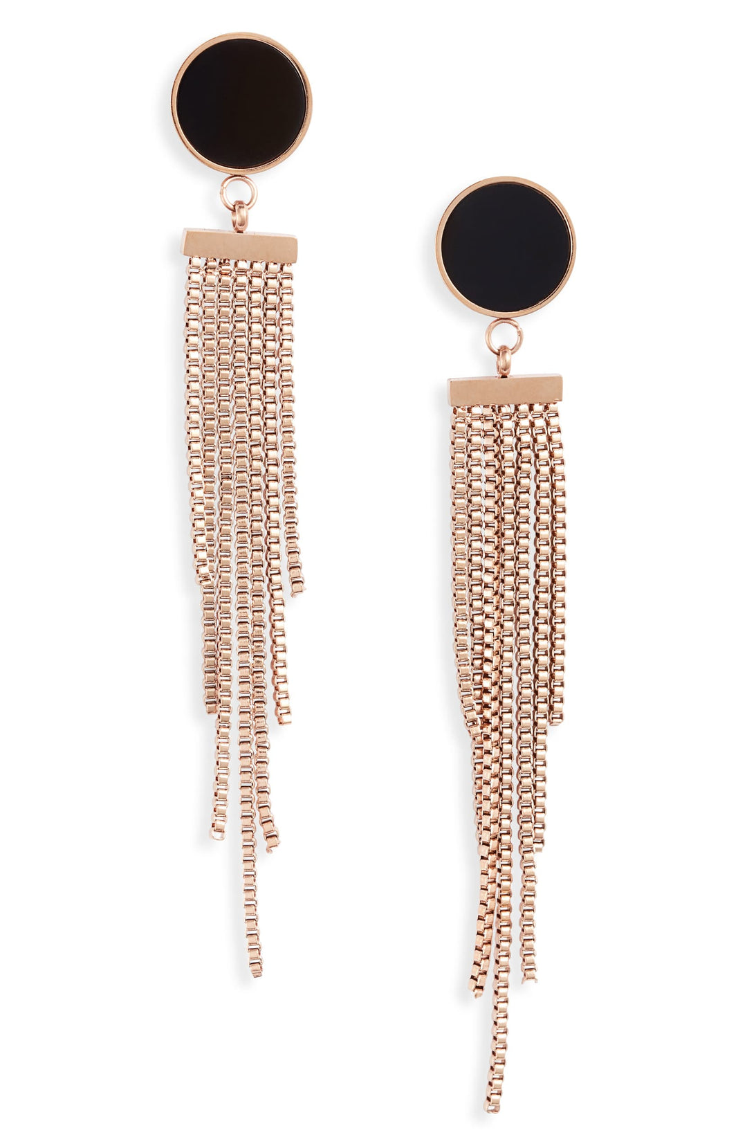 Deco Chain Tiered Drop Earrings | More Colors Available