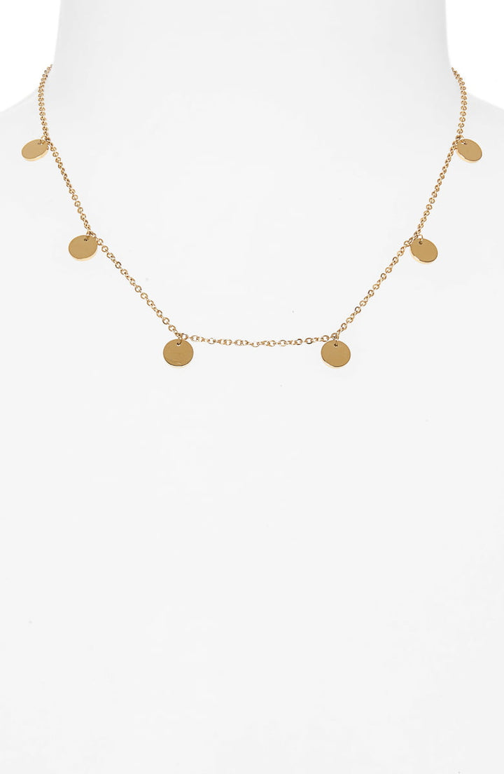 Delicate Coin Choker Necklace