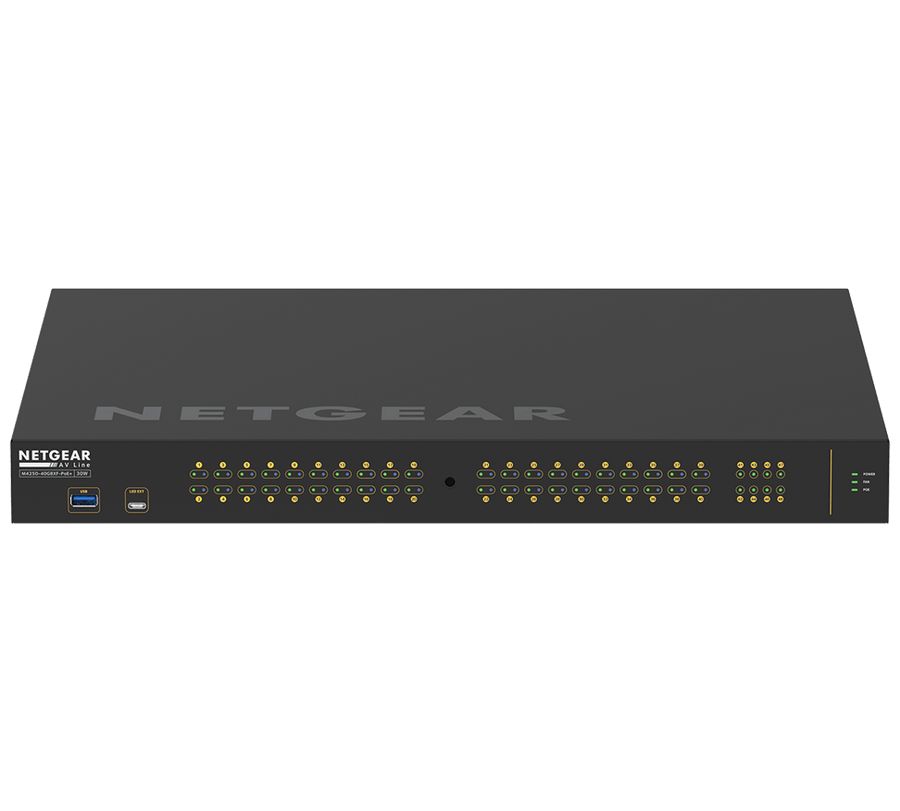 NETGEAR AV LINE 40X1G POE+ 960W and 8X SFP+ Managed Switch (Preconfigured GSM4248PX-100NAS)