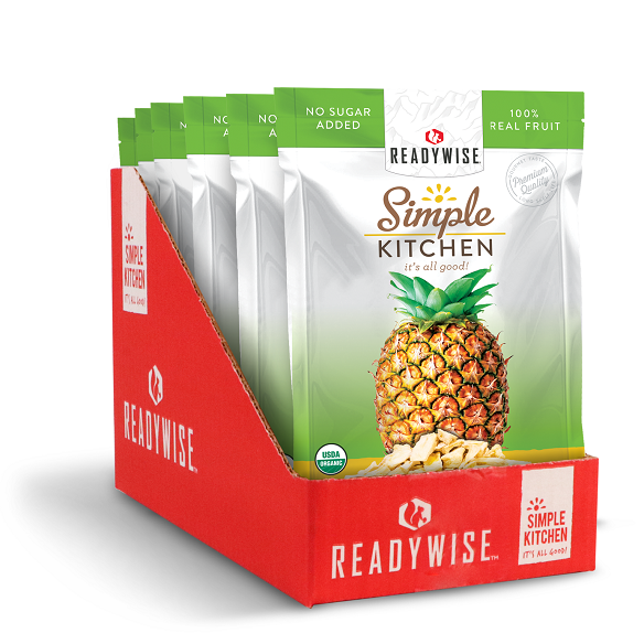 Organic Simple Kitchen Pineapple Emergency Food Travel 6 Pack