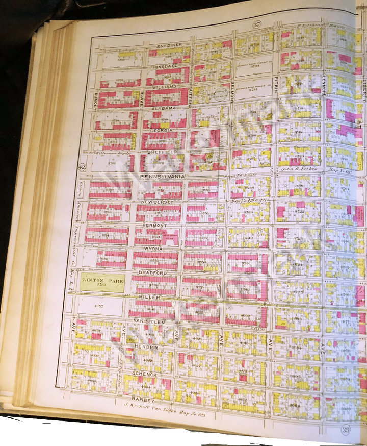Brooklyn Map 1908 Antique 22.5" x 32" Pennsylvania Atlantic New Jersey Jamaica++ - Deal Changer