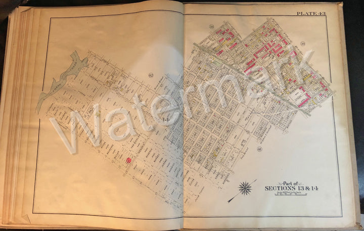Brooklyn Antique Map 1908 New Lots Ave Hendrix Fresh Creek Livonia Standley Ave+ - Deal Changer