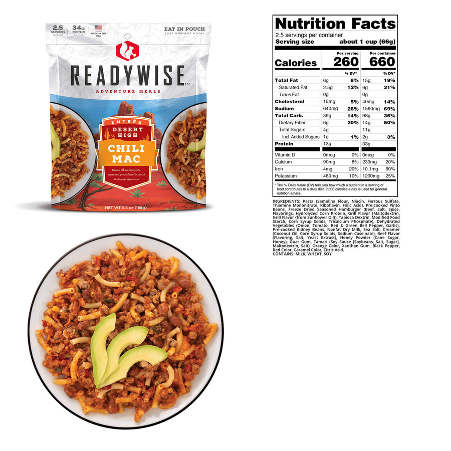 6 CT Case Desert High Chili Mac with Beef - Deal Changer