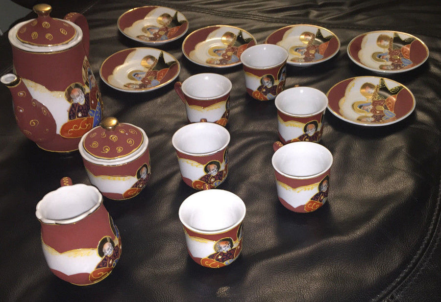 Satsuma Japanese Porcelain 15 Piece Hand Painted Tea Set - Emblem LD 7 - Deal Changer