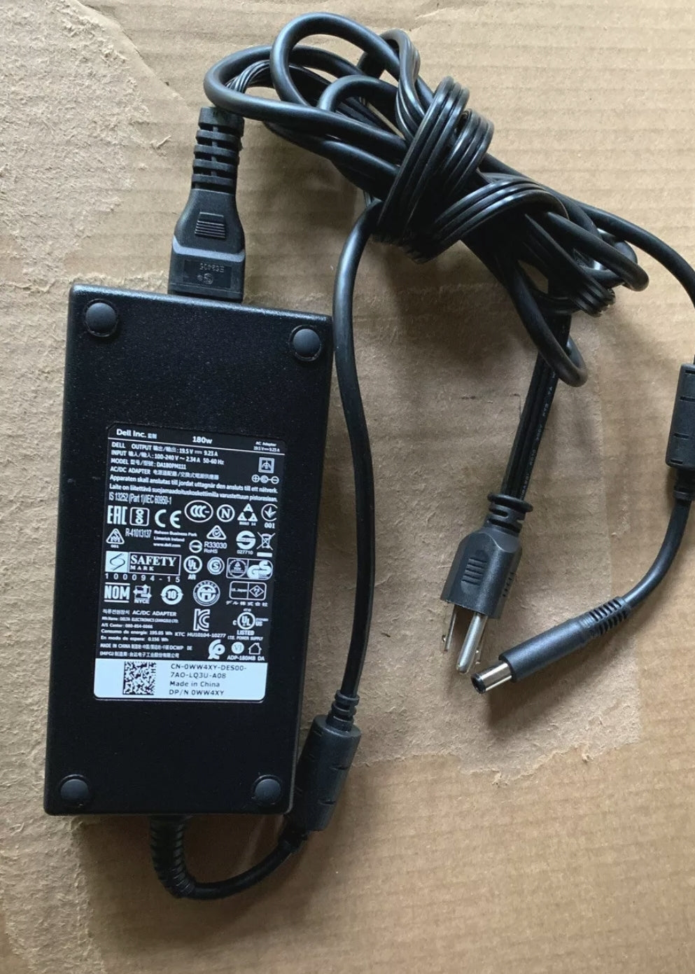 Dell 180W 74X5J, JVF3V Power Adapter PA Charger For Laptops