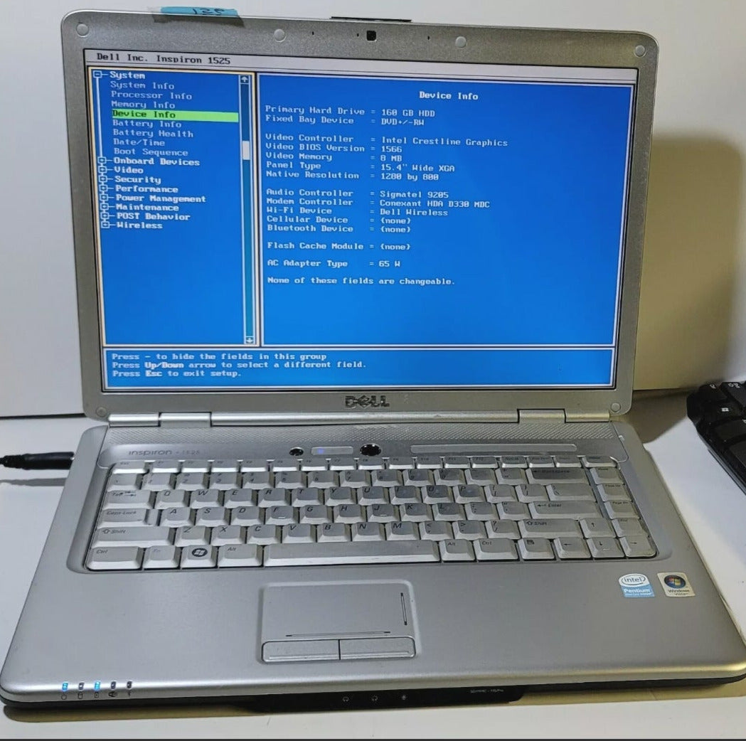 Dell Inspiron 1525 Laptop Webcam Intel 2Ghz 3GB 160GB Windows 10 15"