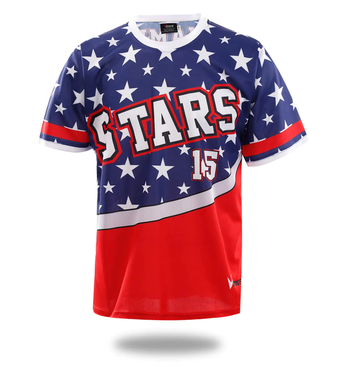 Stars Design Sublimated Baseball Tshirts