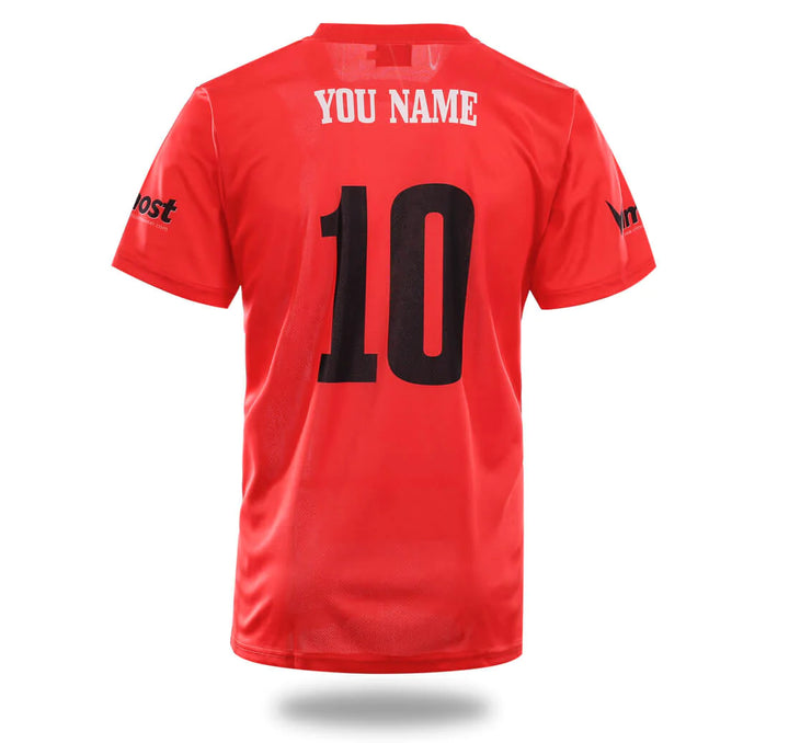 White Red Design Sublimated Soccer Jersey