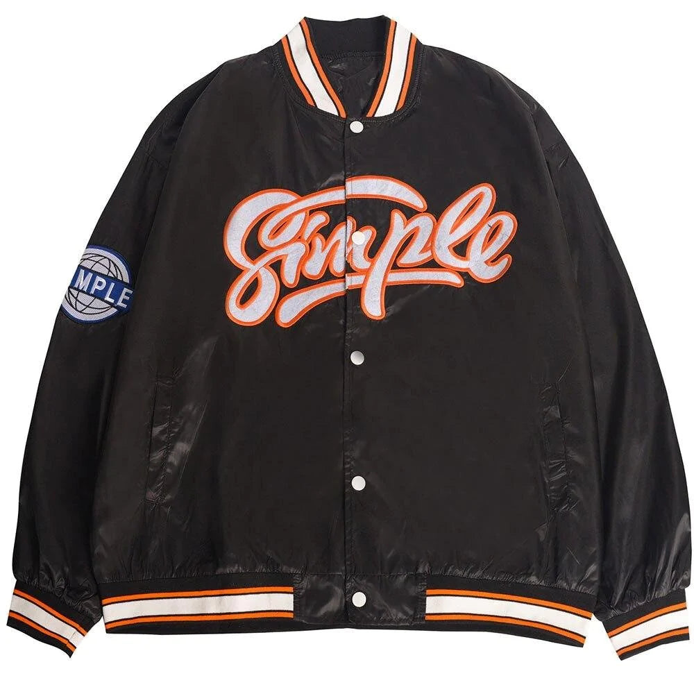 Baseball Jacket Men Letter Embroidery Patch Bomber Coats Autumn Oversized Vintage High Street Outwear Couple Streetwear