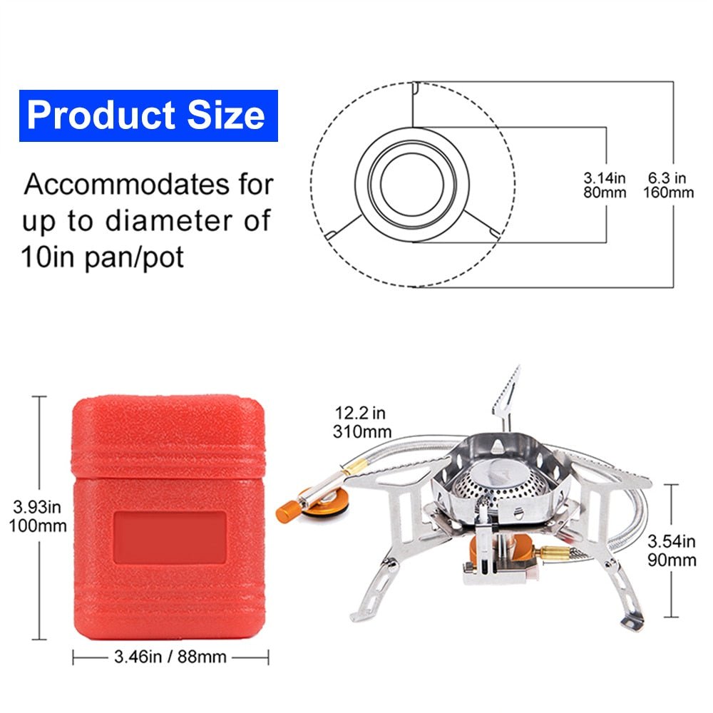 Camping Cookware Set Gas Stove Wind Proof Outdoor Burner  Adapter Tourism Picnic Equipment Kitchen Accessories Supplies