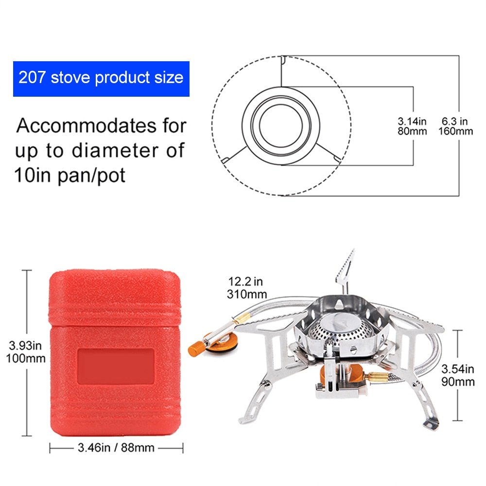 Camping Cookware Set Tableware Suit Backpack Gas Burner Outdoor Stove Pots Kitchen Equipment Tourist Hiking Fishing
