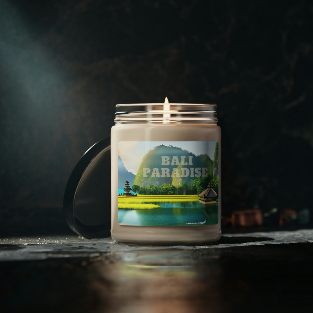 Bali Paradise | Beautiful Artistic Scenery | Scented Soy Candle, 9oz | Eco Friendly Many Scents
