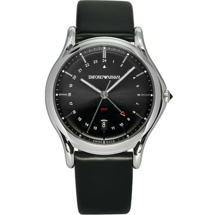 Emporio Armani ARS1100 Classic GMT Black Swiss Quartz Men's Watch