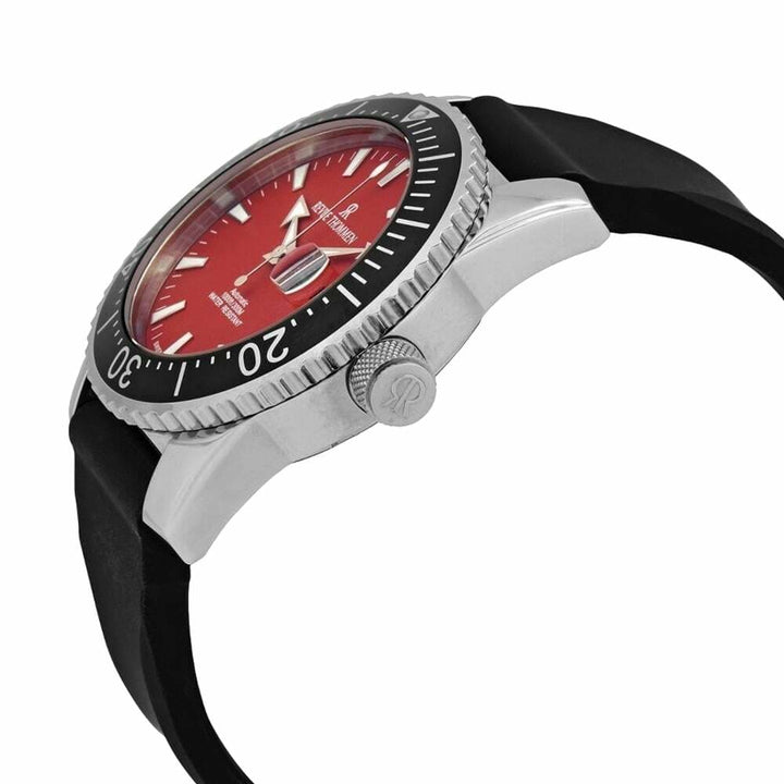 Revue Thommen 17030.2536 Diver Red Dial Men's Black Rubber Automatic Watch-1